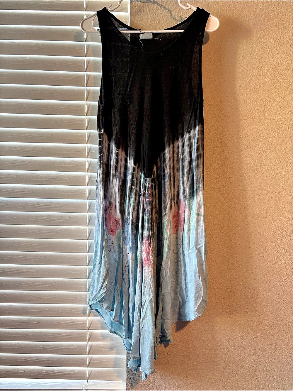 Fioré Black & Blue Floral Maxi Dress